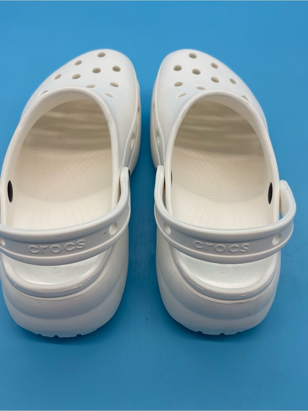 Crocs Classic Platform Clogs White Women’s Size 10 - Picture 5 of 7